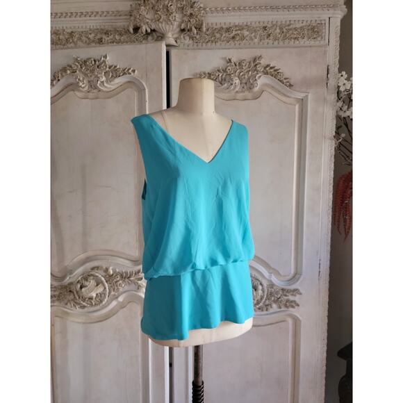 Naked Zebra Tank Top Large Teal Strappy Sleeveless - Picture 1 of 7